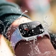 thumbnail image 4 of LEIXIUER 2 Pack Waterproof Hard Cases for Apple Watch Case 45mm 41mm 44mm 40mm with Tempered Glass Screen Protector, Accessories Ultra-Thin Durable Waterproof Protective Cover for iWatch SE 6 7 4 5, 4 of 6