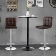thumbnail image 4 of Gymax 3PCS Pub Table Set 24'' Round Bar Table & 2 Adjustable Bar Stools Brown, 4 of 10