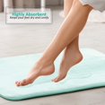 thumbnail image 4 of Clara Clark Bath Mat \u2013 Memory Foam Bath Mat - Soft Bathroom Rug - Non Slip and Super Absorbent - Fast Drying Machine Washable Bath Mat - Aqua - Small Size 17\u201d x 24\u201d, 4 of 8