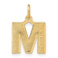 thumbnail image 3 of Diamond2Deal 14K Yellow Gold Satin Letter M Initial Pendant for Women, 3 of 6