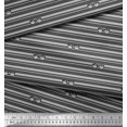 thumbnail image 3 of Soimoi Gray polyester Crepe Fabric Text & Goggles Stripe Print Fabric by Yard 42 Inch Wide, 3 of 5