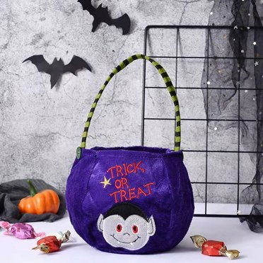 POINTERTECK Sac de Bonbons d'Halloween Haloween Citrouille Sorcière Sac à Main Chat Noir Bonbons Ou Sort Sac-Cadeau Faveur pour Enfants Joyeuse Halloween Déco de Fête 4 Commandes