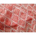 thumbnail image 4 of oneOone Silk Tabby Dark Peach Orange Fabric Texture & Triangle Geometric Craft Projects Decor Fabric Printed By The Yard 42 Inch Wide, 4 of 4