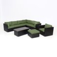 thumbnail image 1 of Innesbrook Collection Ensemble de conversation de patio en aluminium 9 pièces avec coussins verts, 1 of 2