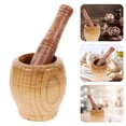 thumbnail image 2 of 1 Set Durable Household Garlic Pugging Pot Pedestal Bowl Mortar and Pestle Set for Home Restaurant Kitchen (9cm), 2 of 5