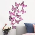 thumbnail image 1 of TIMIFIS Décoration Maison 12 Pcs Autocollant Mural Papillon Creux Texture Métal 3D DecorFall, 1 of 6