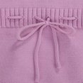 thumbnail image 3 of Newborn Infant Baby Girl Jumpsuit Solid Color Ruffle Sleeveless Knit Drawstring Romper Clothes Purple 12-18 Months, 3 of 7