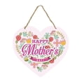 thumbnail image 1 of Signe de Bienvenue de Porte d'Entrée - Signe de Joyeux Jour de Mère en Forme de Coeur Créatif, 1 of 6