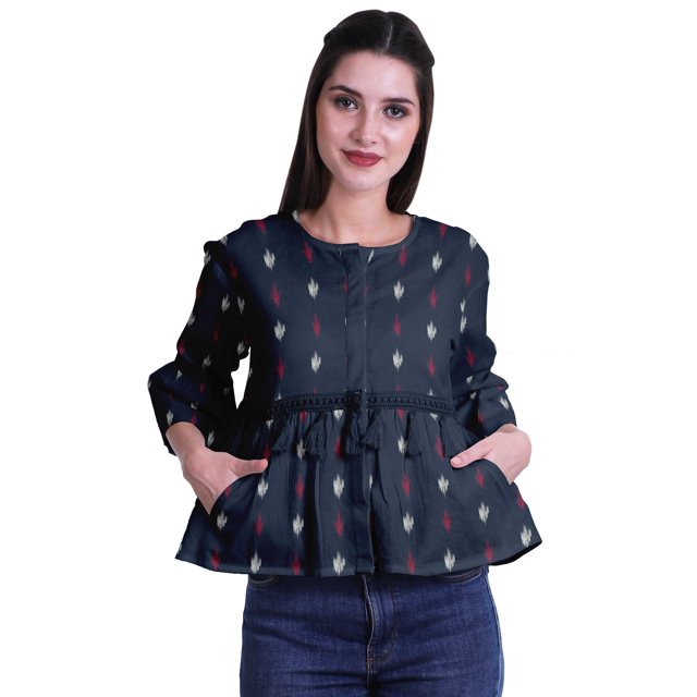 Moomaya Hauts Boho Coton Décontractés Amples Blouses Haut d'Été Col Rond T-Shirt