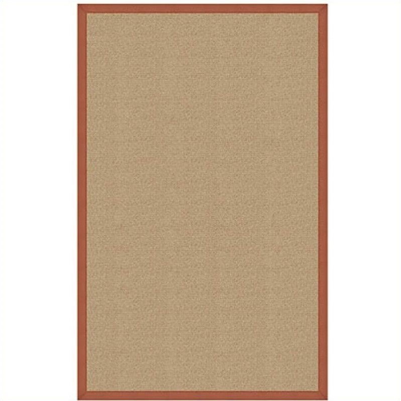 Tapis d'appoint Athena sisal et orange brûlé 1 pi 10 po x 2