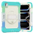 thumbnail image 1 of XYX For iPad Pro 11 inch Case 2024 (M4), 360 Rotating Shockproof Cover with Stand, Screen Protector, Shoulder Strap, Rainbow Blue, 1 of 7