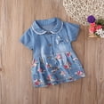 thumbnail image 4 of Girls Floral Print Dress Bowknot Princess Wedding Pageant Dress, 4 of 9