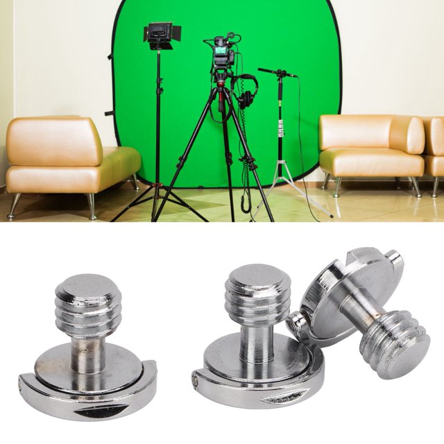 Fugacal Photography Accessories,3pcs Camera Screws 3/8in Thread Quick Release Plate Mounting Screw For Photographic Equipment Stand Fill Light Stand,Quick Release Plate Mounting Screw