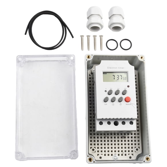 Programmable Digital Timer 230VAC 30A with IP65 Waterproof and 99 Cycles Daily for Power Control of Various Equipment