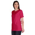 thumbnail image 4 of Inkmeso T-Shirt Basique à Col Rond pour Femmes, Manches Courtes, Coupe Régulière, Long Tee, Haut d'Entraînement, 4 of 8