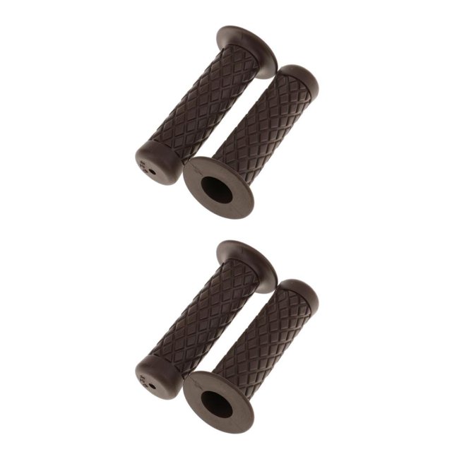 relayinert Vintage Motorcycle Handlebars Grips 7/8 22mm Universal Timeless Comfortable Grip Grey 2Set