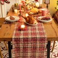 thumbnail image 4 of Plaid Christmas Table Runner, Winter Holiday Snowflake Table Runners, Xmas Decorations Indoor Outdoor Farmhouse Home Kitchen Dining Party Decor, 4 of 6