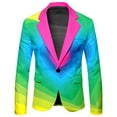 thumbnail image 4 of Ediodpoh Men Blazer Suit Male Rainbow Long Sleeve Coat and Pants Two Piece Suit Printed Button and Pockets Suit for Holiday Party Events Suits for Men Light Blue_004 M, 4 of 6