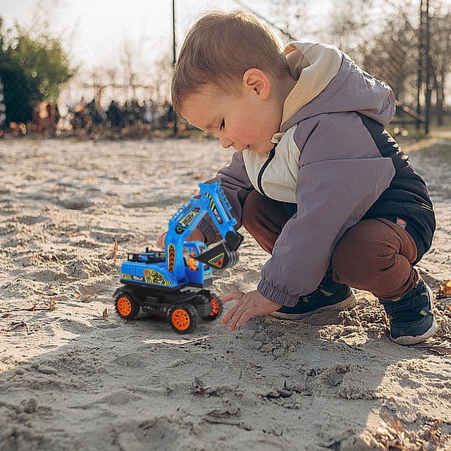 EGNMCR Fall Engineering Vehicle Boy Inertial Excavator Excavator Set Boy Toy Gift for Boys and Girls