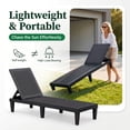 thumbnail image 3 of Homall 2 Pcs Chaise Longue de Patio Extérieure Chaise Longue Réglable, Noir, 3 of 7