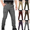 thumbnail image 1 of YOIAVAIOY Pantalon Cargo Tactique pour Hommes Résistant à l'Eau en Ripstop Pantalon de Randonnée Léger Pantalon de Travail d'Extérieur avec Multiples Poches Or TTTTG, 1 of 5