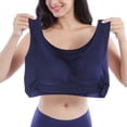 thumbnail image 4 of RKSTN Bras for Women Traceless Comfortable No Steel Ring High Elasticity Stretch 2PC Bras Solid Color Super Soft Breathable Gathering Plus Size Everydays Bras, 4 of 5