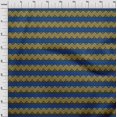 thumbnail image 3 of oneOone Polyester Lycra Fabric Floral & Chevron Block Print Fabric BTY 56 Inch Wide, 3 of 4