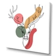 thumbnail image 2 of Designart Minimalisme Cerf de Noël Tons Terre Art Mural Moderne et Contemporain sur Toile, 2 of 4