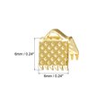 thumbnail image 2 of Unique Bargains 300Pack Ribbon Crimp Clamp Ends 6mm Cord End Clasp for DIY Craft Gold Tone, 2 of 7