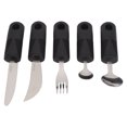 thumbnail image 2 of Adaptive Spoons Knife, 5pcs Stainless Steel Adaptive Utensils Professional Ergonomic Rubber Handle  For Home For Hand Tremors, 2 of 8