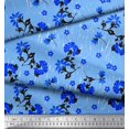 thumbnail image 4 of Soimoi Rayon Fabric Leaves & Floral Artistic Print Sewing Fabric Yard 56 Inch Wide, 4 of 4