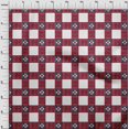 thumbnail image 3 of oneOone Polyester Lycra Fabric Check Ikat Printed Fabric 1 Yard 56 Inch Wide, 3 of 4