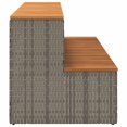 thumbnail image 4 of vidaXL Hot Tub Step Grey 100x50x50.5 cm Poly Rattan and Solid Acacia, 4 of 5