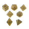 thumbnail image 1 of lionlar 7 Pcs dés en Acrylique Antique Polyédrique RPG Jouets de Jeu de Rôle Jaune, 1 of 8
