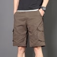 thumbnail image 1 of Styesk Shorts Hommes Mode Décontractée Multiples Poches Demi-Shorts Pantalons Sports Élastiques Taille Mi-Haute, 1 of 9