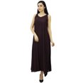 thumbnail image 1 of Bimba Robe Maxi Unie à Bretelles Spaghetti pour Femme pour l'Été, Tenue de Plage, Robe d'Été, 1 of 9