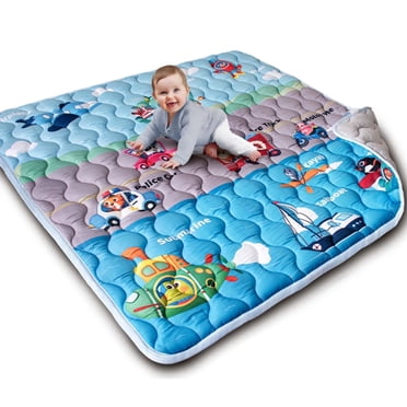 Beavtaens Tapis de Jeu pour Bébé pour le Sol, Convient au Parc 50x50, Tapis de Rampement Pliable, Antidérapant, Doux pour Nourrissons, 0-4 Ans