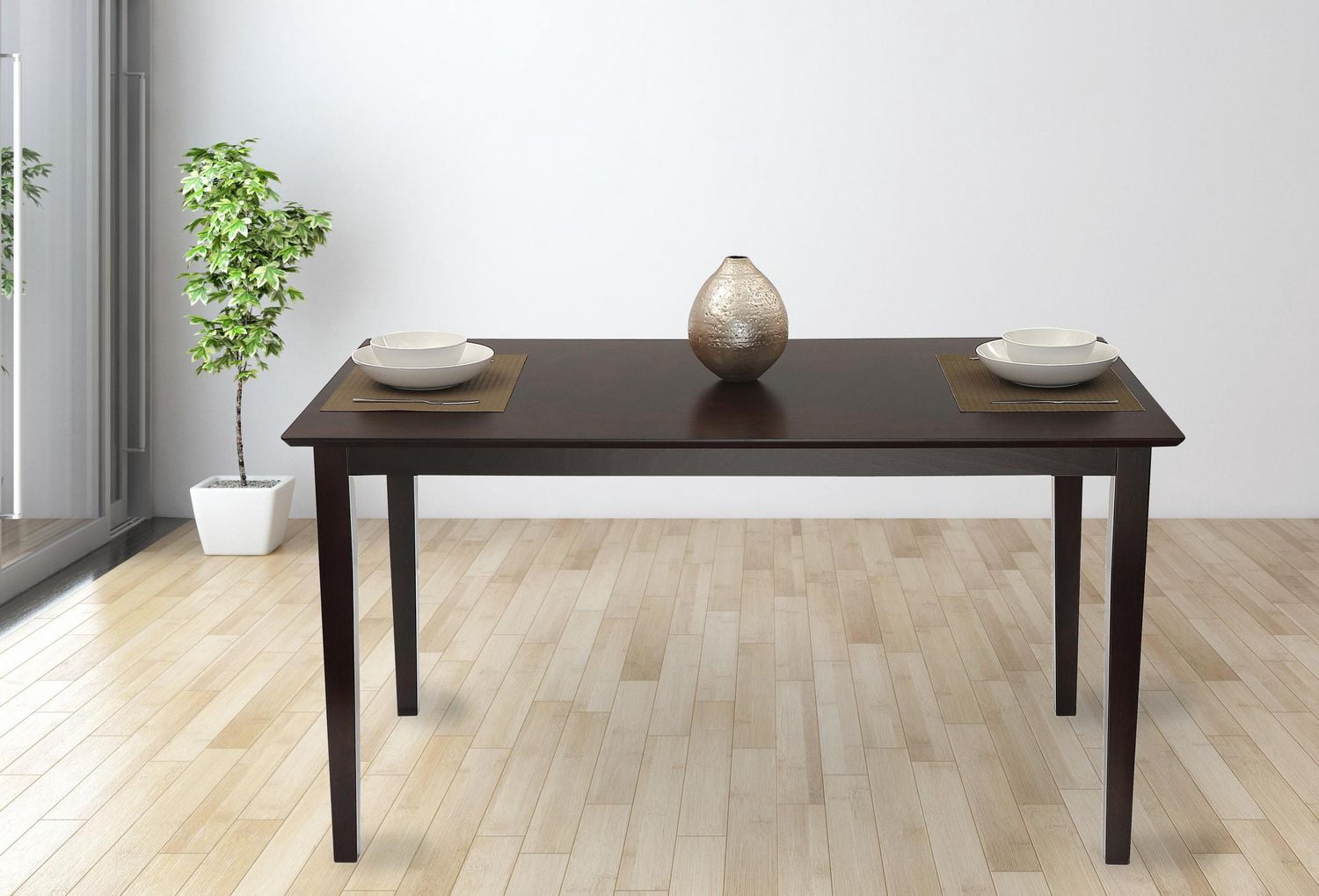 K-LIVING HELENA 55" DINING TABLE IN CUPPUCINO FINISH