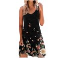 thumbnail image 2 of EGNMCR Robes d'Été Femmes Tendance 2024 Robe Sans Manches pour Femmes Robe Visuellement Mince Mode Imprimé Floral Été Nouveautés Robe à Imprimé, 2 of 7