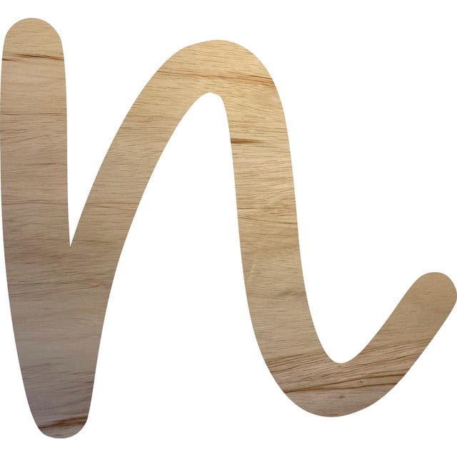 Wooden Letter N Craft Project, 4'' Tall Small Unfinished Wood Alphabet Letter, DIY