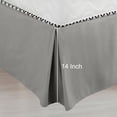 thumbnail image 4 of PiccoCasa Pleated Ruffle Bed Skirts with 14" Drop, Queen Dark Gray, 4 of 10