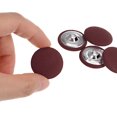 thumbnail image 4 of Unique Bargains 10pcs 40L Fabric Cloth Covered Button 25mm Round Metal Shank Sewing Buttons for Suits Dress Blouses, Caramel, 4 of 5