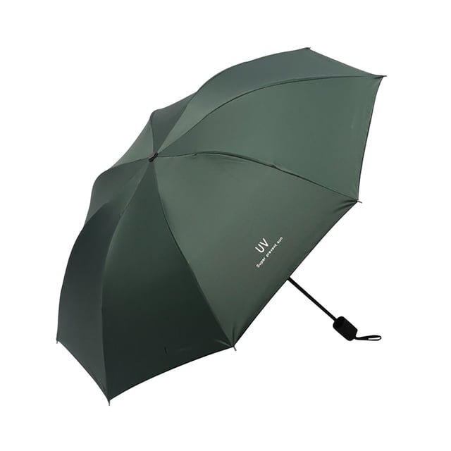 Automatic Three Fold Eight Umbrella With Glue For Sun Protection And Protection. Folding Sun Umbrella And Umbrella