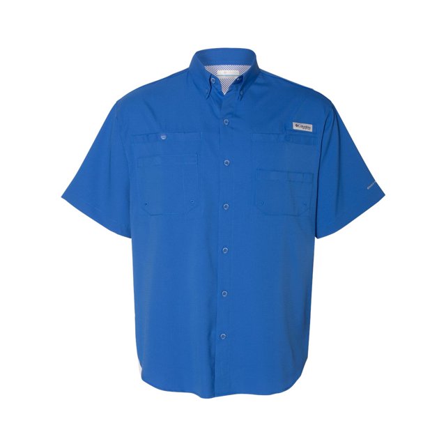 PFG Tamiami II Chemise à Manches Courtes, G, Bleu Vif