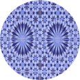 thumbnail image 1 of Ahgly Company Machine Washable Indoor Round Transitional Jeans Blue Area Rugs, 3' Round, 1 of 7