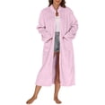 thumbnail image 2 of ameIAEA Peignoirs à Glissière pour Femmes en Molleton Duveteux Robe de Chambre Longue Chemises de Nuit Peignoir avec Poches, 2 of 6