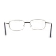 thumbnail image 2 of Classic Iconic Dad Fashion Narrow Rectangle Snug Reading Glasses Silver +3.5, 2 of 4