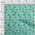 thumbnail image 2 of oneOone Velvet Sea Green Fabric Eye Print Craft Projects Decor Fabric Printed By The Yard 58 Inch Wide, 2 of 5