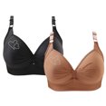 thumbnail image 1 of Bras for Women, 2PCS Womans Printing Gathered Together Large Size Daily Bra Underwear No Rims, 1 of 9