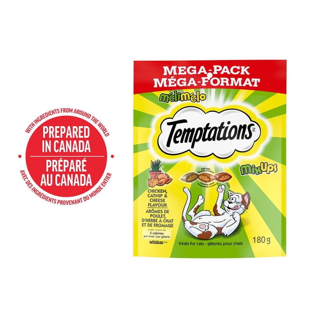 Temptations MixUps Chicken, Catnip & Cheddar Flavour Soft & Crunchy Adult Cat Treats